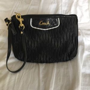 Coach black wristlet